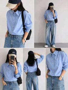 Classic Blue Striped Button-Down Shirt
