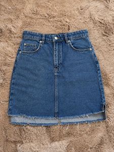 Blue Denim Mini Skirt