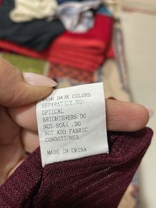 Shein Burgundy Crisscross Mock Neck Top