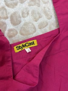 Fuchsia Pink Tiered Square Neck Dress