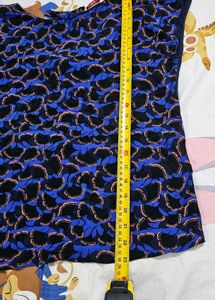 Cap-Sleeve Blouse in Royal Blue