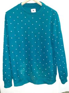 Teal Patterned Sweatshirt