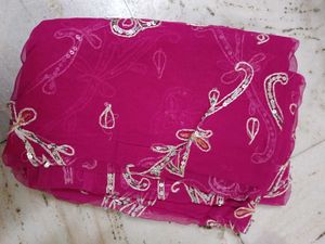 Stunning Pink Embroidered Saree