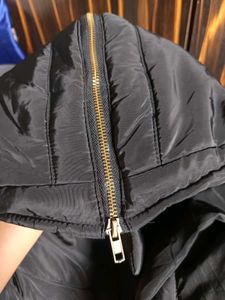 Black Winter Jacket with Fur Lining