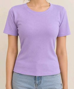 Lilac Ribbed T-Shirt