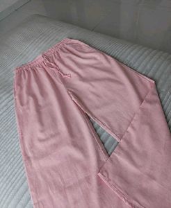 pink lenin pants