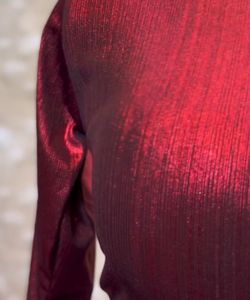 Party wear Maroon Embellished Crop Top &amp; Skirt Set