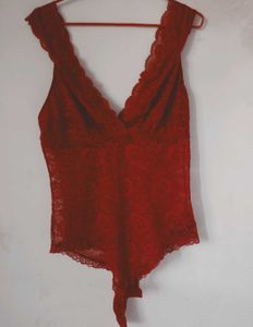 Red Lace H&amp;M Bodysuit