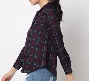Chic Plaid Button-Down Shirt