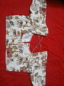 New Crepe silk pen kalamkari blouse