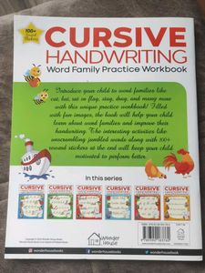 4 Cursive Handwriting Practice Workbooks Set