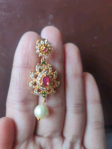 1gram Gold  CZ FINISHING EARRINGS