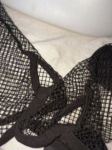 Sheer Mesh Cut-Out Crop Top
