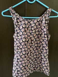 Floral Print padded Tank Top