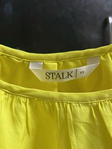 Vibrant Yellow Cold Shoulder Top