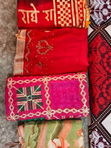 Vibrant Embroidered dupatta 3 (1free dupatt