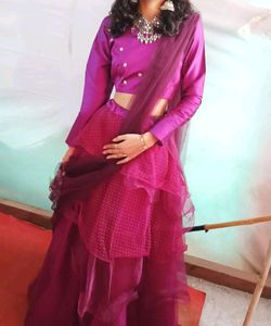 Wine Lehnga