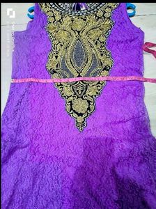 Beautiful Purple Embroidered Anarkali Gown