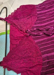 Striped Purple Lingerie Dress nighty