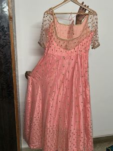 Elegant Pink Embellished Gown