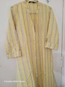 Yellow Striped Kurta