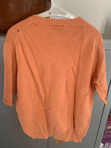 Lacoste Orange V-Neck Sweater