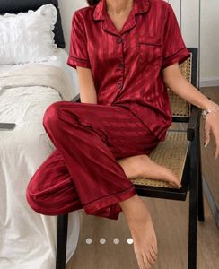 Silky Striped Pajama set