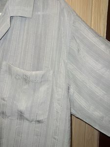 Korean Grey Striped Shirt
