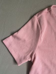 Chic Pink Button-Up Top