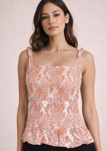 Floral Smocked Tank Top 🦋
