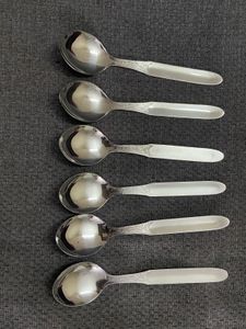 Set of 6 Stainless Steel Bowls and spoon