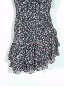 Charcoal Black Printed Dress (Women's)