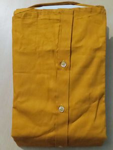 Men's Yellow Full Sleeve Shirt