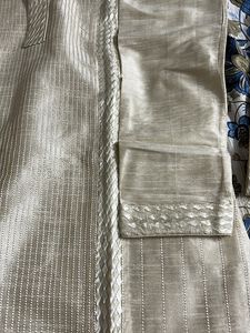 Off-white Golden Kurta Set With Churidhar