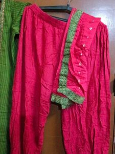 Embroidered Kurta Set with afgjani Pants &amp; Dupatta