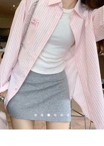 Pink Striped Oversized Shirt