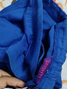 Blue Cotton Leggings
