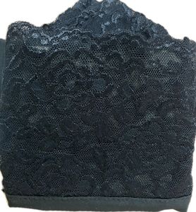 Elegant Black Lace Trim Crop Top