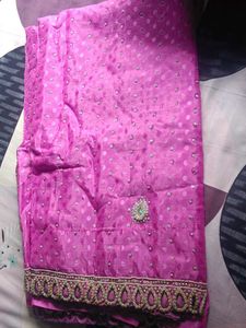 Beautiful Pink Embellished Saree