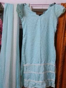 Light Blue Kurta Set with beautiful Dupatta