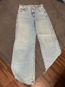 ZARA Light Wash Wide Leg Jeans