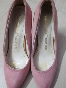Elegant Pink Suede Stiletto Heels