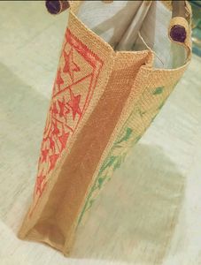 Stylish Jute Tote Bag with Star Print