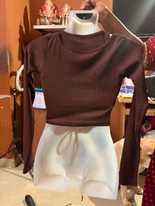 Ribbed Lace-Up Crop Top