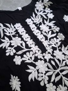 Black Embroidered Kurta