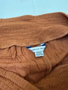 Orange Embroidered Palazzo Pants