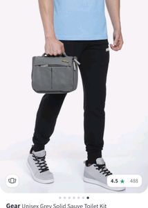 New GEAR Unisex Grey Solid Sauve Toilet Kit
