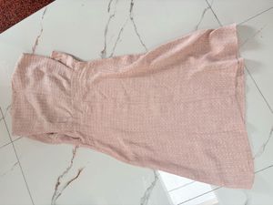 Elegant Pink Textured Dress