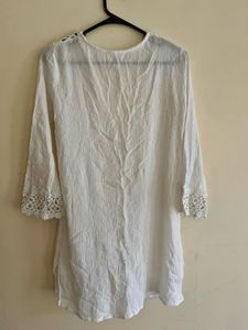 Boho White Cotton Kurta