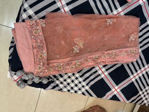 Peach Lengha For Wedding And Engagement